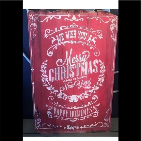 Rustic Wood Sign MERRY CHRISTMAS 16x23 farm house - Picture 6 of 6
